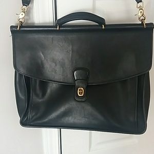 Coach Leather Messenger Briefcase Shoulder Bag